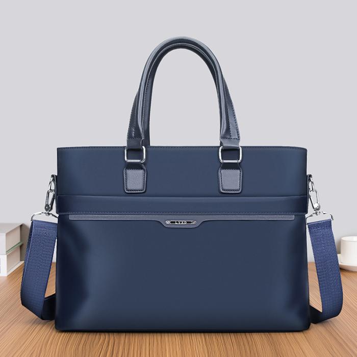 Mens Bags & Backpacks |  Blue Leather Laptop Bag Accessories Bags & Backpacks