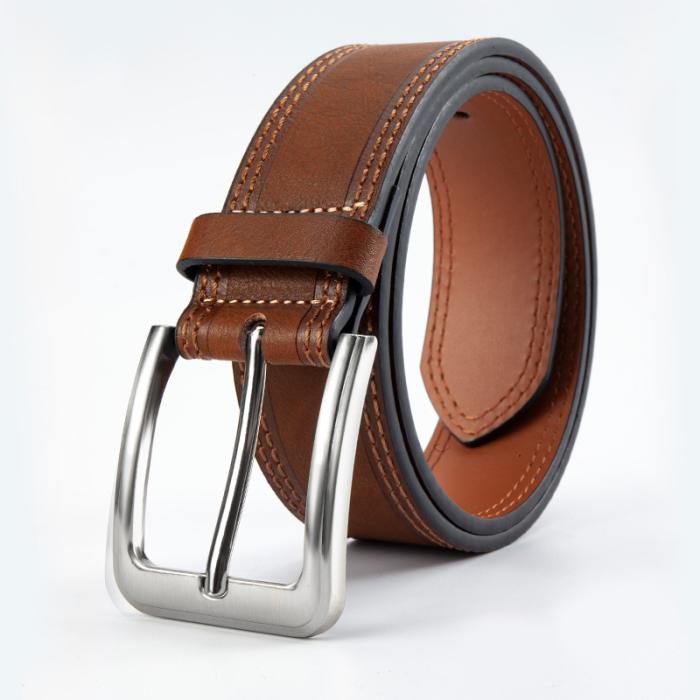 Mens Belts |  Men’s Blue Embossed Leather Adjustable Belt Accessories Belts