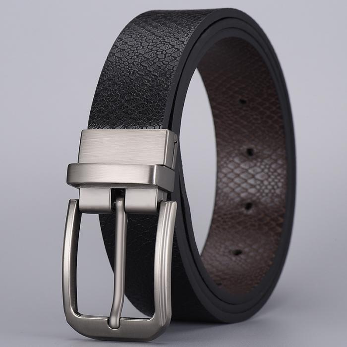 Mens Belts |  Reversible And Adjustable Smooth Black And Tumbled Brown Leather Belt Accessories Belts