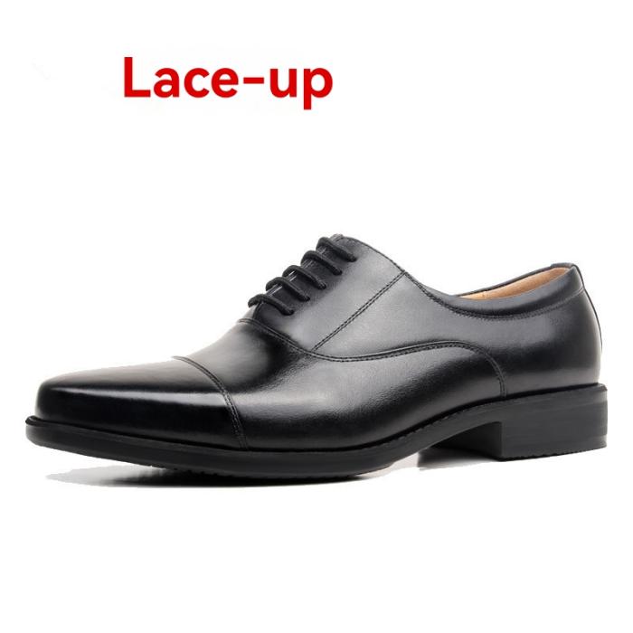 Mens Lace-Ups |  Men’s Black Leather Lace-Up Shoe Lace-Ups Lace-Ups