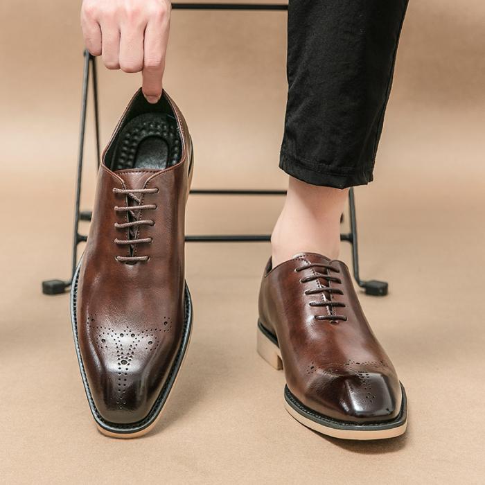 Mens Lace-Ups |  Men’s Brown Leather Oxford Brogue Lace-Ups Lace-Ups