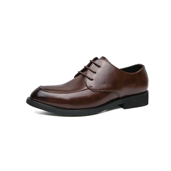 Mens Lace-Ups |  Men’s Dark Brown Leather Derby Shoe Lace-Ups Lace-Ups