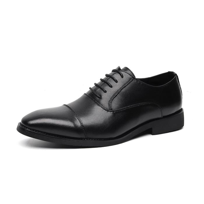 Mens Lace-Ups |  Men’s Polished Black Leather Oxford Shoe Lace-Ups Lace-Ups