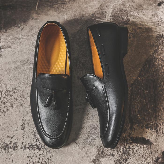 Mens Loafers |  Men’s Black Leather Andrea Tassel Loafer Loafers Loafers