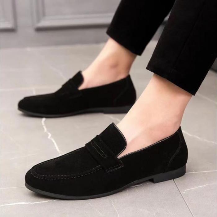 Mens Loafers |  Men’s Black Suede Carlo Loafer Loafers Loafers