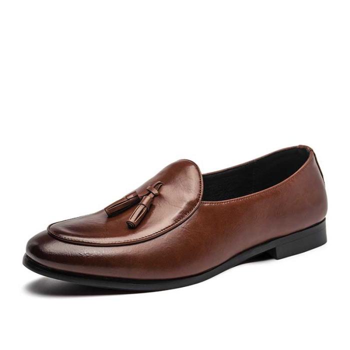 Mens Loafers |  Men’s Brown Leather Andrea Tassel Loafer Loafers Loafers