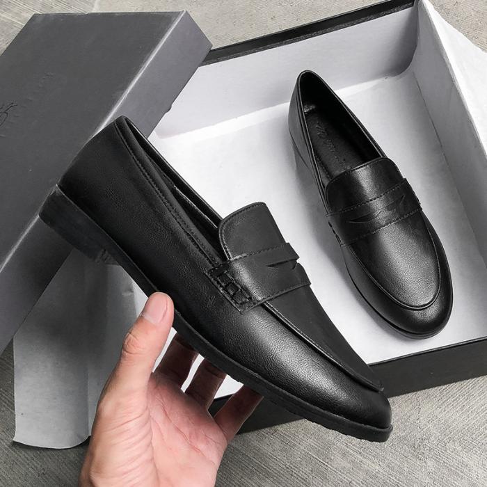 Mens Loafers |  Men’s Polished Black Leather Penny Loafer Loafers Loafers