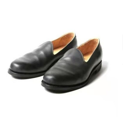 Mens Slippers |  Men’s Black Leather Slipper Mens Mens