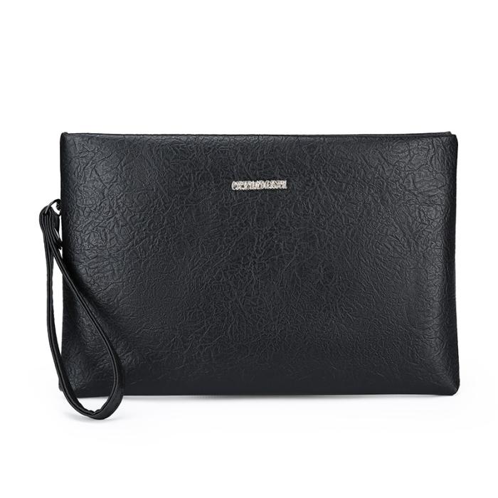 Mens|Womens Small Leather Goods |  Black Saffiano Leather Pouch Accessories Mens