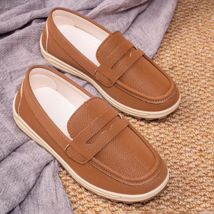 Womens Flats Shoes |  Women’s Pink Nubuck Penny Loafer Flats Shoes Flats Shoes